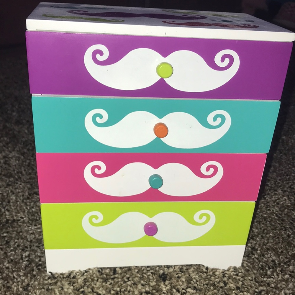 mustache jewelry box